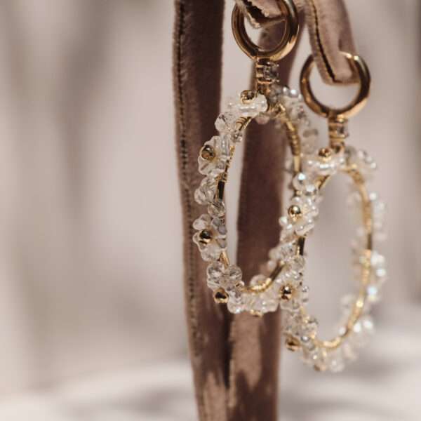 עגיל חישוק פרחים