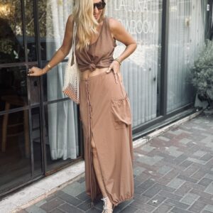 חצאית מאליבו מוקה