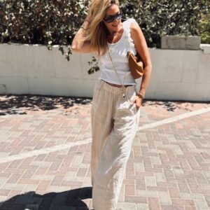 מכנס לינן פודרה