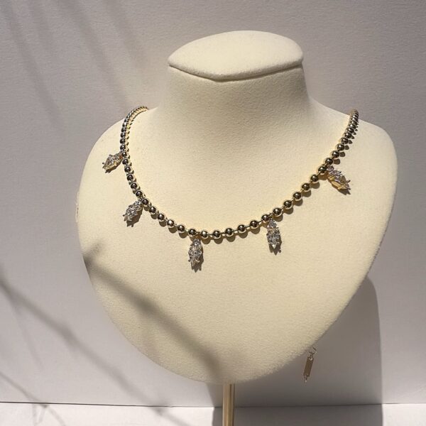 שרשרת אליאנה אבנים דקה כסף