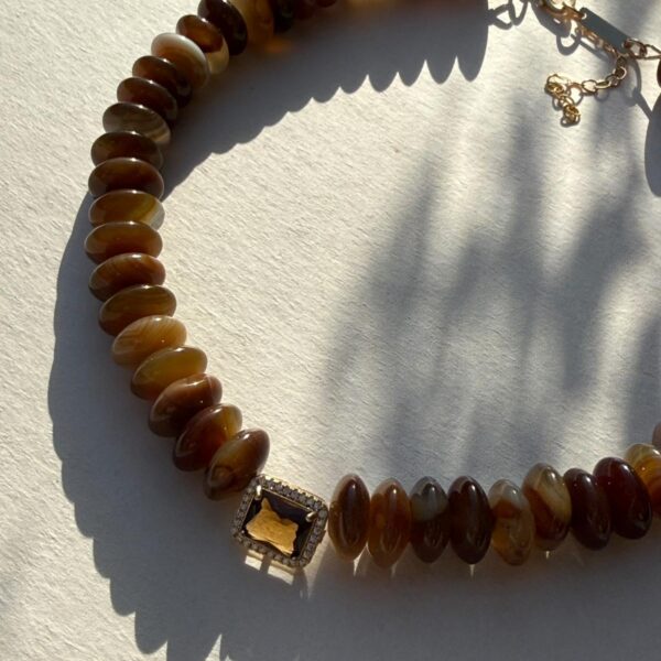 שרשרת spirit אגט חומה