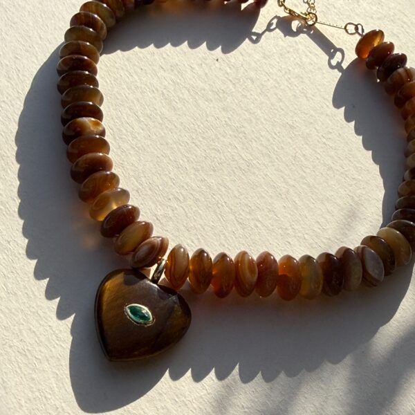 שרשרת Spirit אגט לב