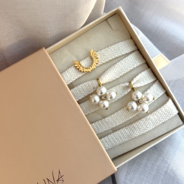 מארז שרוכים וינטג פנינה