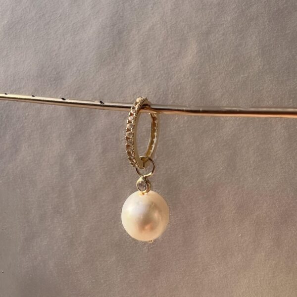 חישוק פנינה משובץ